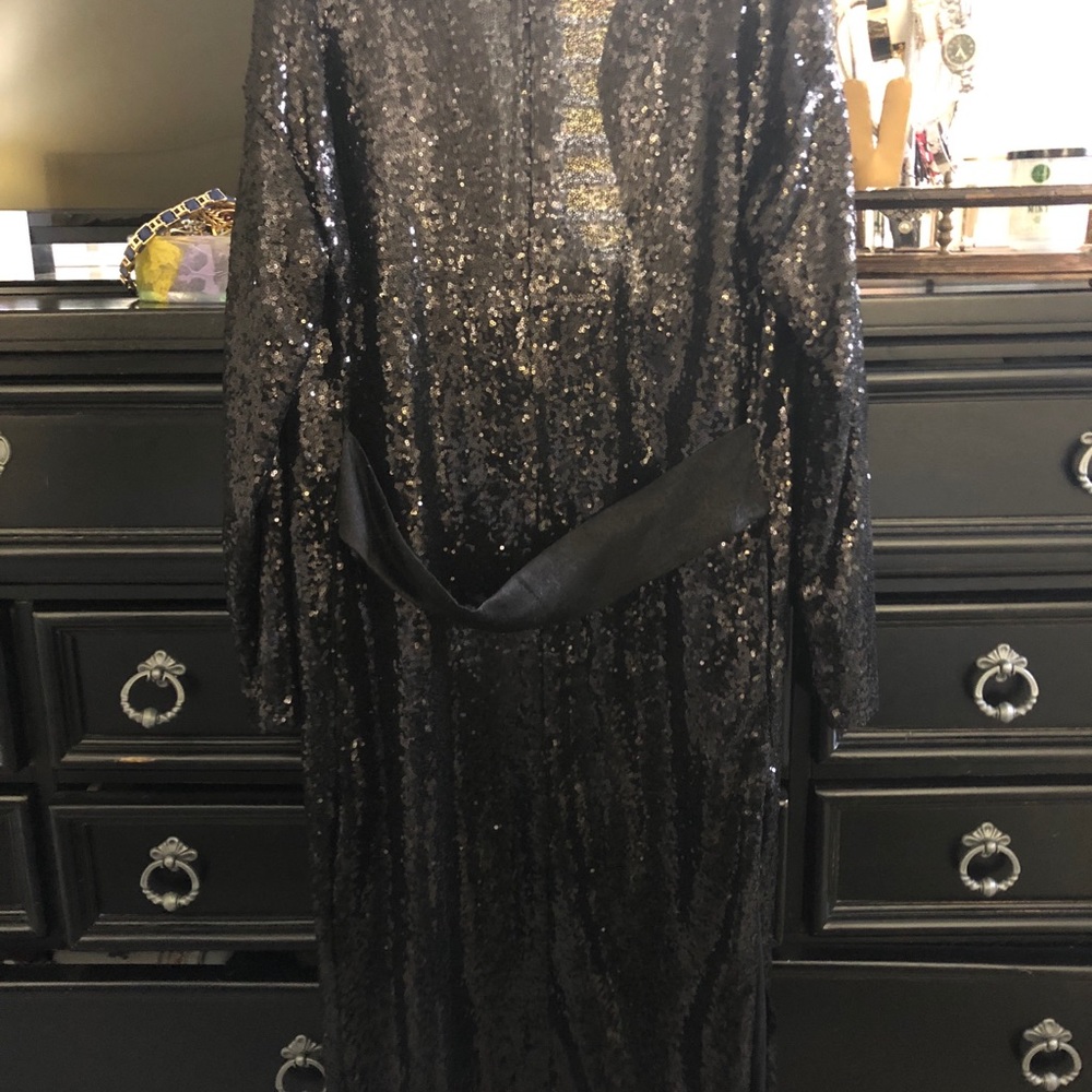 Black Sequin jacket duster cardigan NEW
